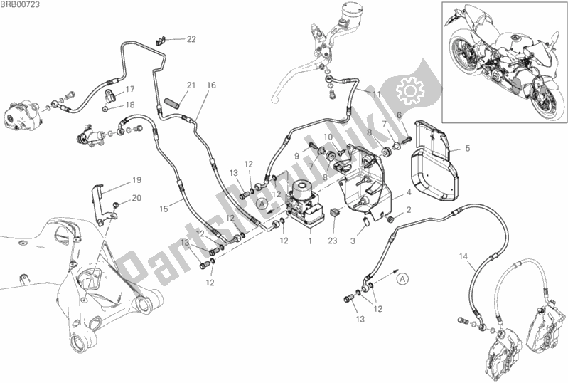 Todas las partes para Sistema De Frenos Abs de Ducati Superbike Panigale V4 S USA 1100 2020